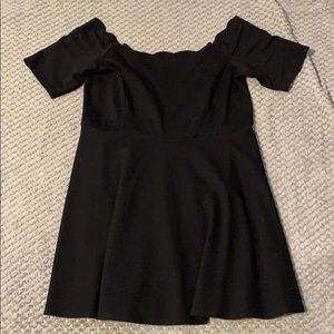 Black off the shoulder dress